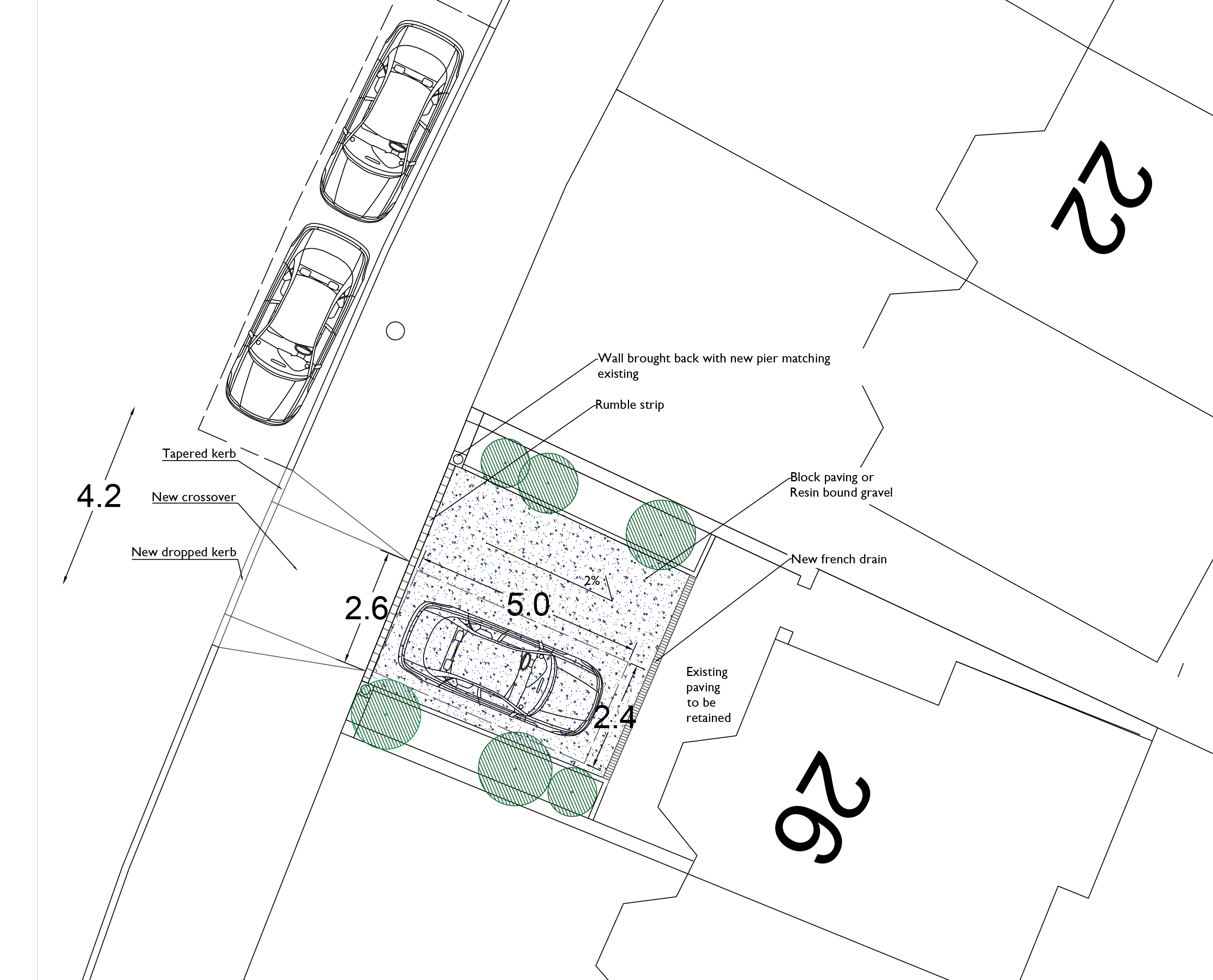 Dropped kerb project at Links Avenue, Merton